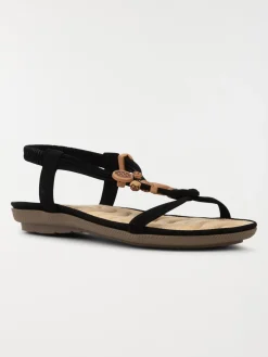 Sandales perles noir femme (36-41)