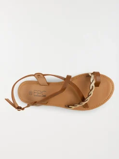 Sandales plates bicolores femme (36-41)