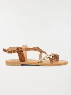Sandales plates bicolores femme (36-41)