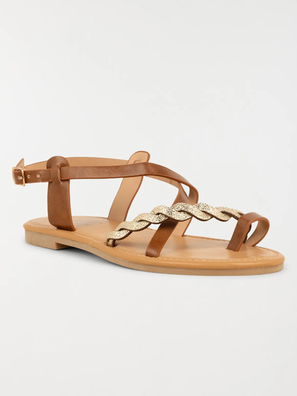 Sandales plates bicolores femme (36-41)