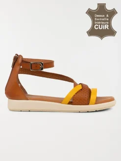 Sandales plates bicolores femme (36-41)