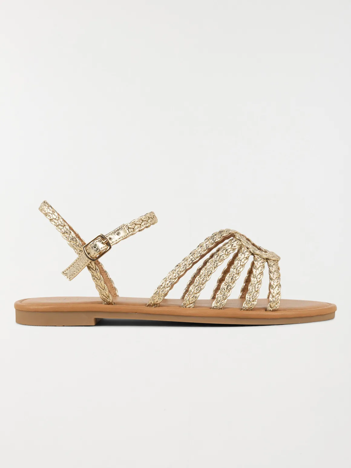 Sandales plates dorées femme (36-41)