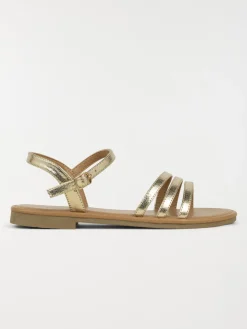 Sandales plates dorées femme (36-41)
