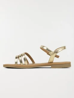 Sandales plates dorées femme (36-41)