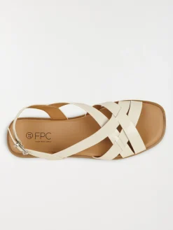 Sandales plates femme blanc (36-41)