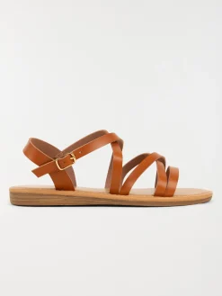 Sandales plates femme camel (36-41)