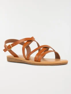 Sandales plates femme camel (36-41)