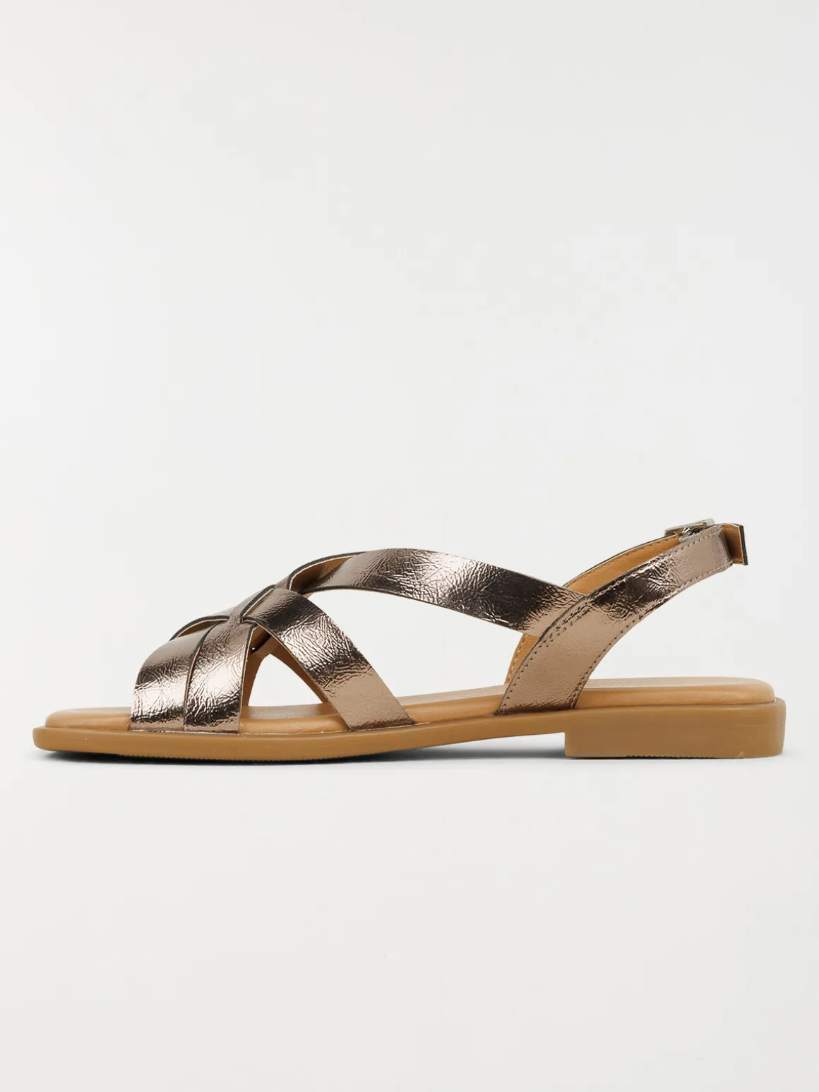 Sandales plates femme gunmetal (36-41)