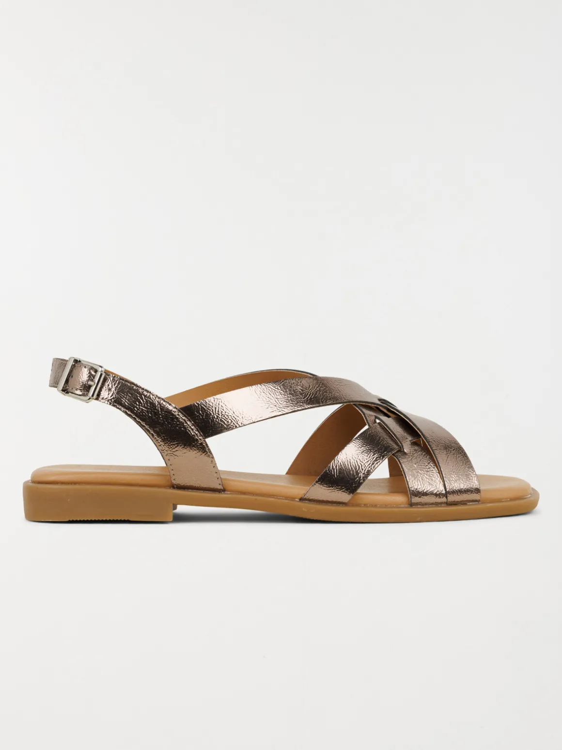 Sandales plates femme gunmetal (36-41)