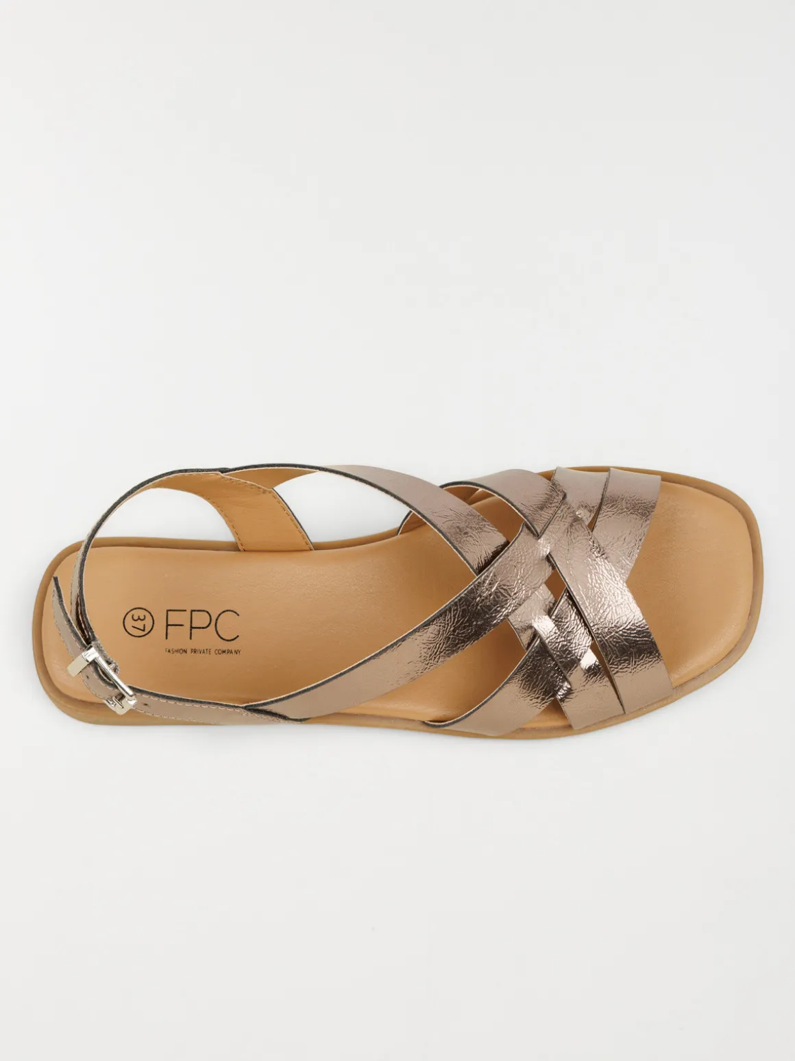 Sandales plates femme gunmetal (36-41)