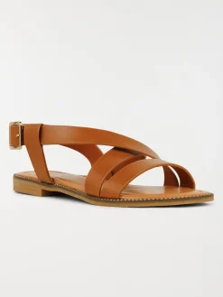 Sandales plates femme marron (36-41)