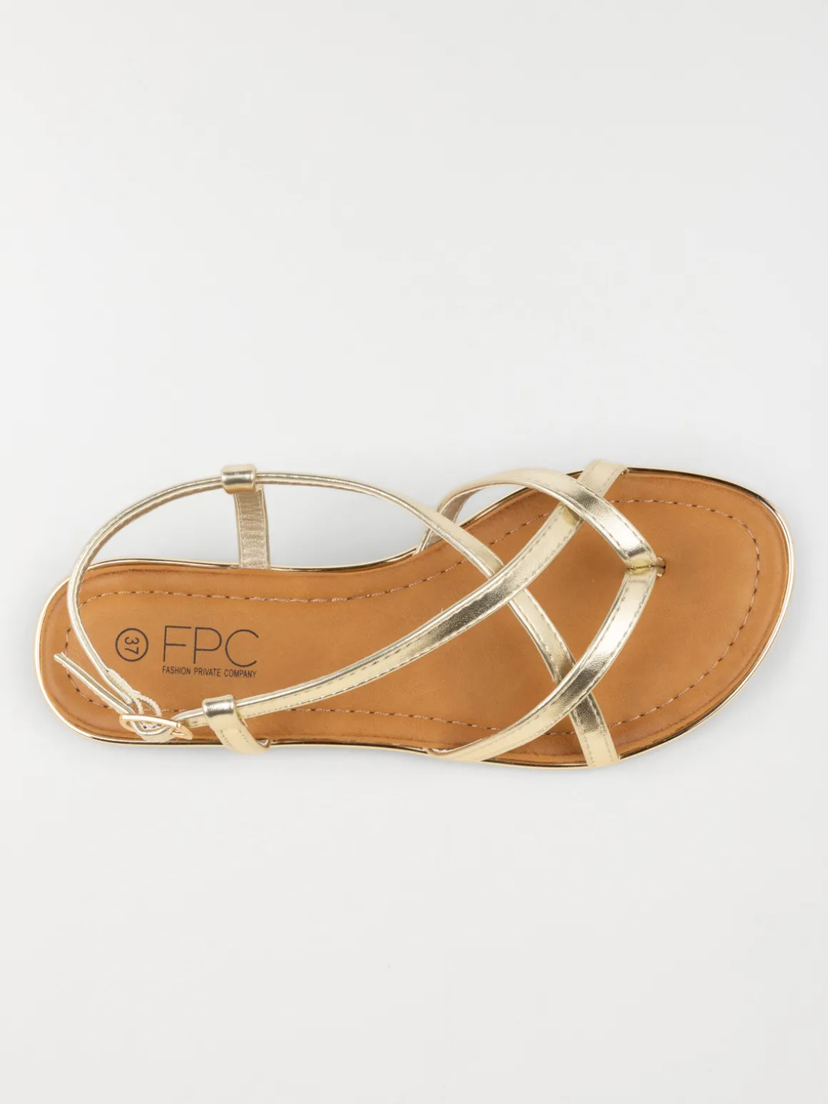 Sandales plates femme or (36-41)