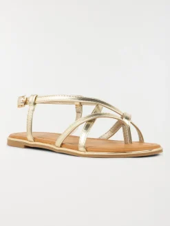 Sandales plates femme or (36-41)