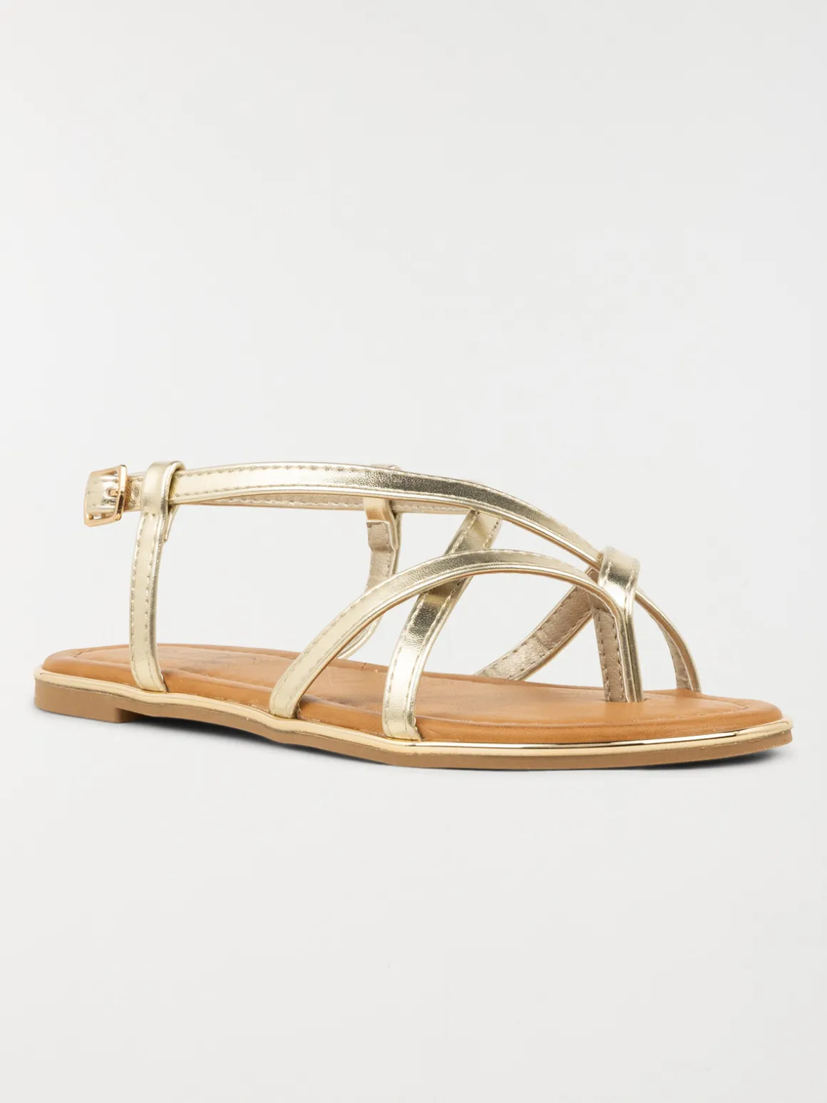 Sandales plates femme or (36-41)