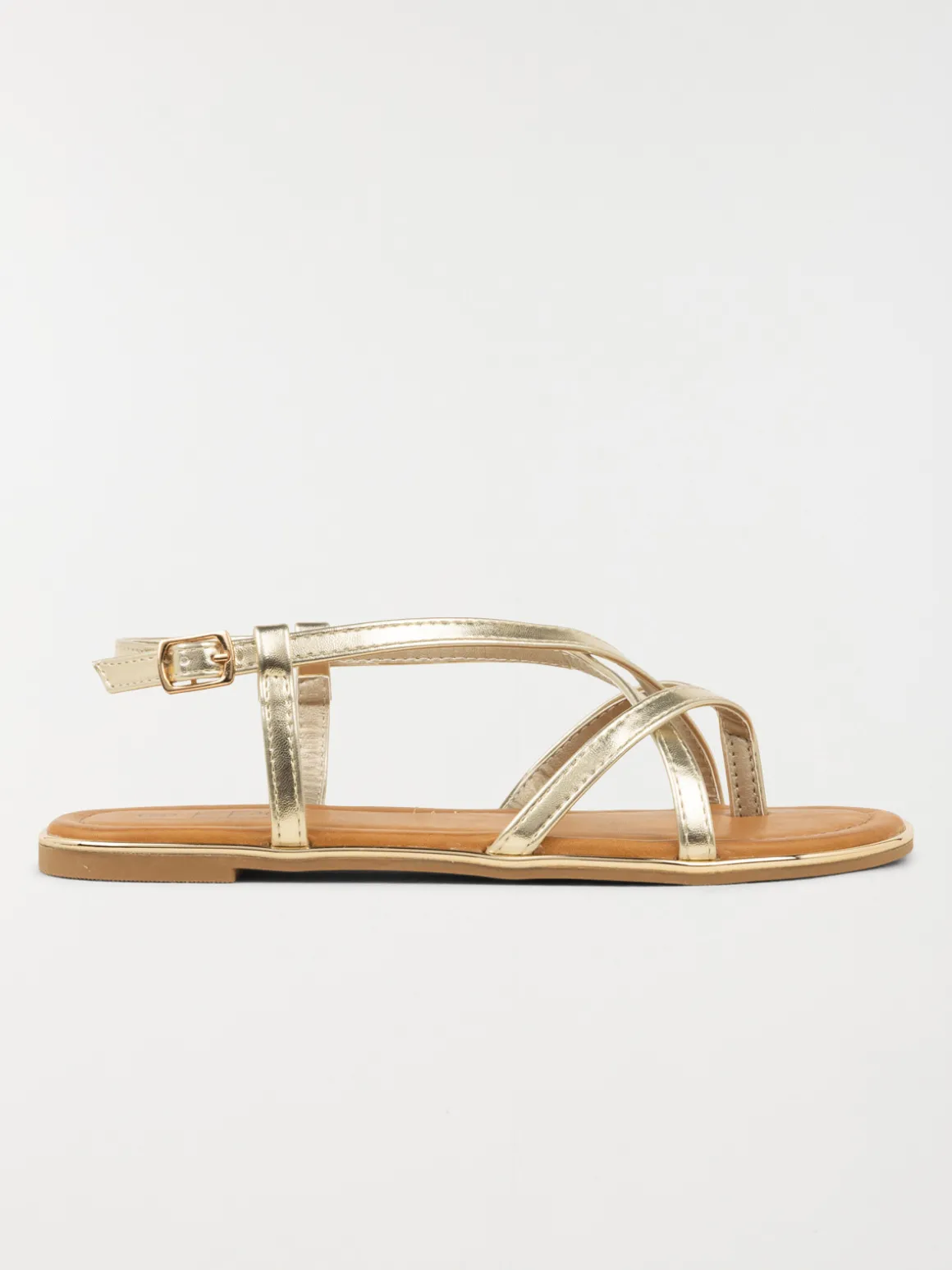 Sandales plates femme or (36-41)