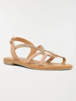 Sandales plates femme rose (37-42)