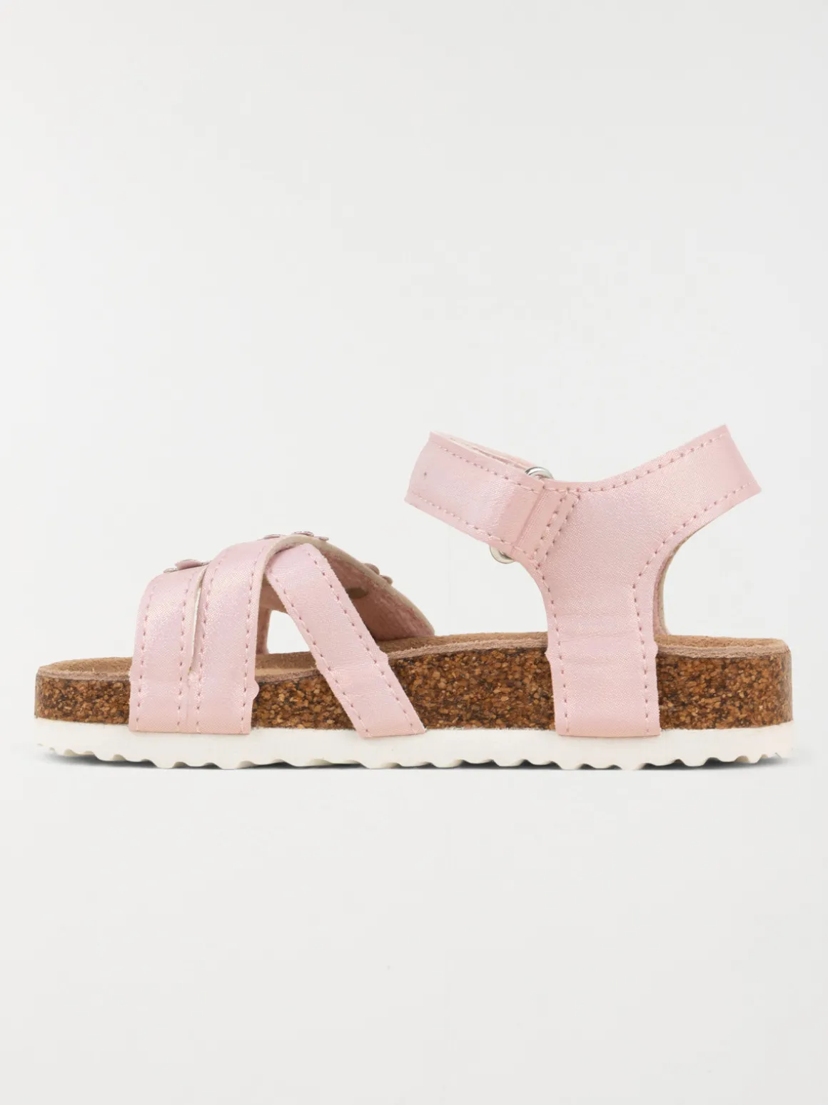 Sandales roses fleurs fille (24-30)