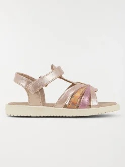 Sandales roses irisées fille (24-30)