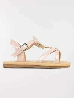 Sandales roses plates fille (24-30)