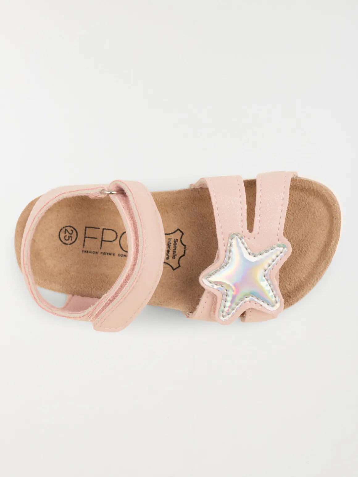 Sandales roses étoile fille (24-30)