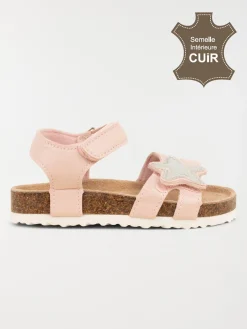 Sandales roses étoile fille (24-30)