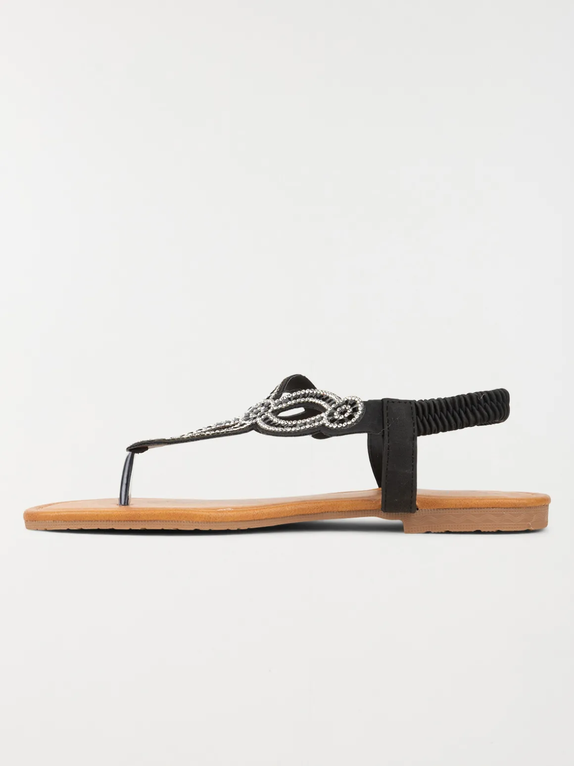 Sandales strass noires femme (37-42)