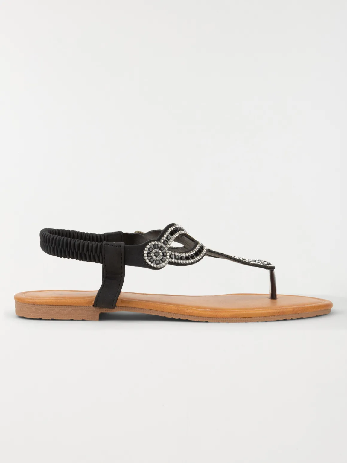 Sandales strass noires femme (37-42)