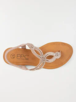 Sandales strass roses femme (37-42)