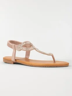Sandales strass roses femme (37-42)