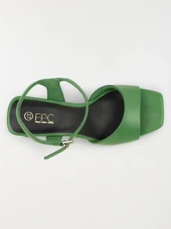 Sandales vertes à talon femme (37-40)
