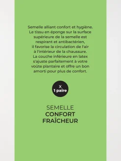 Semelle confort fraîcheur