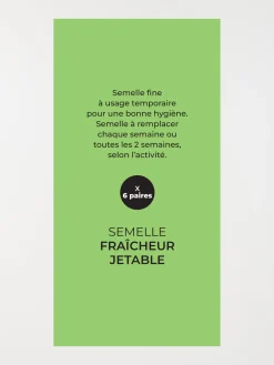 Semelle fraîcheur jetable 6 paires