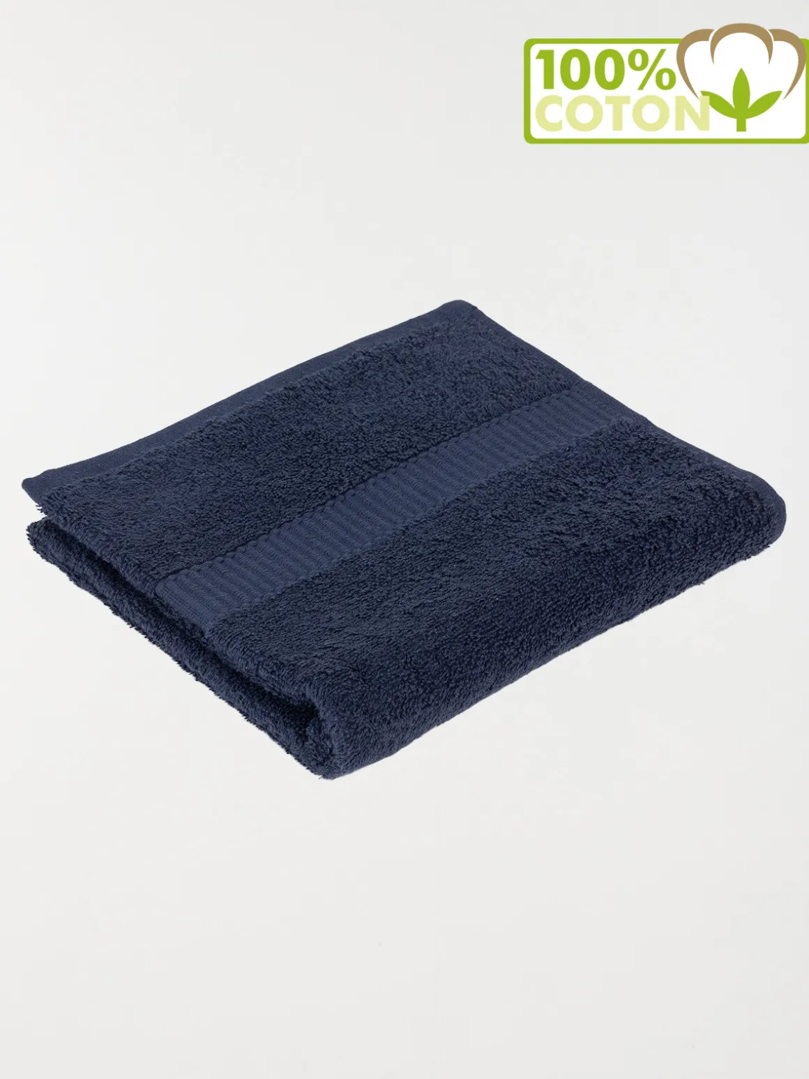 Serviette de toilette bleu nuit 50x90 cm