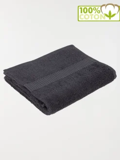 Serviette de toilette gris 50 x 90 cm