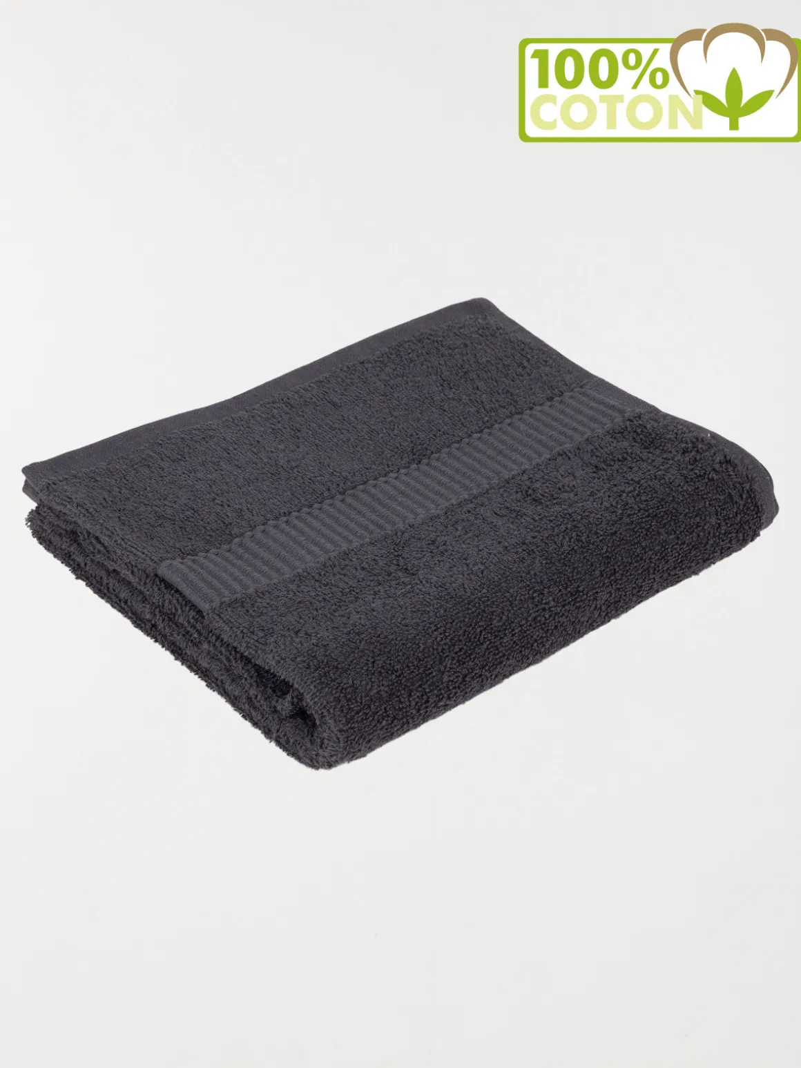 Serviette de toilette gris 50 x 90 cm