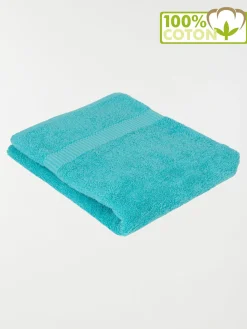 Serviette de toilette turquoise 50x90 cm
