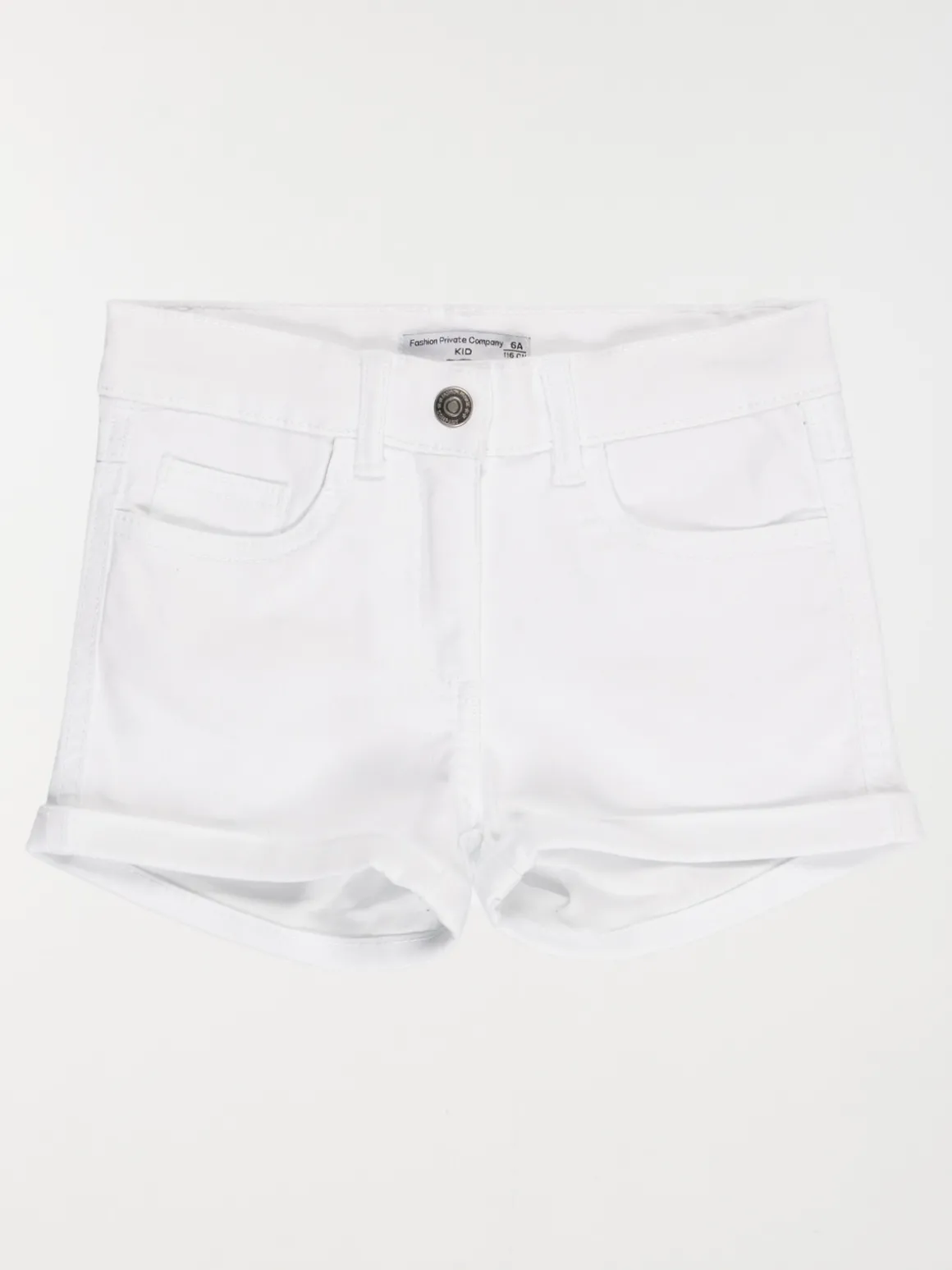 Short basique blanc fille (3-12A)
