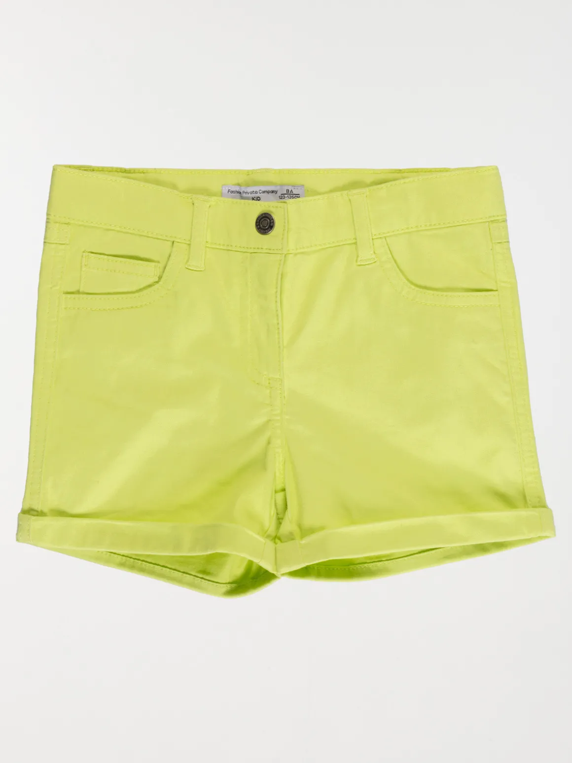 Short basique citron fille (3-12A)