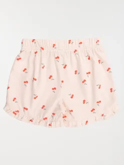Short basique motif cerise fille (3-36M)