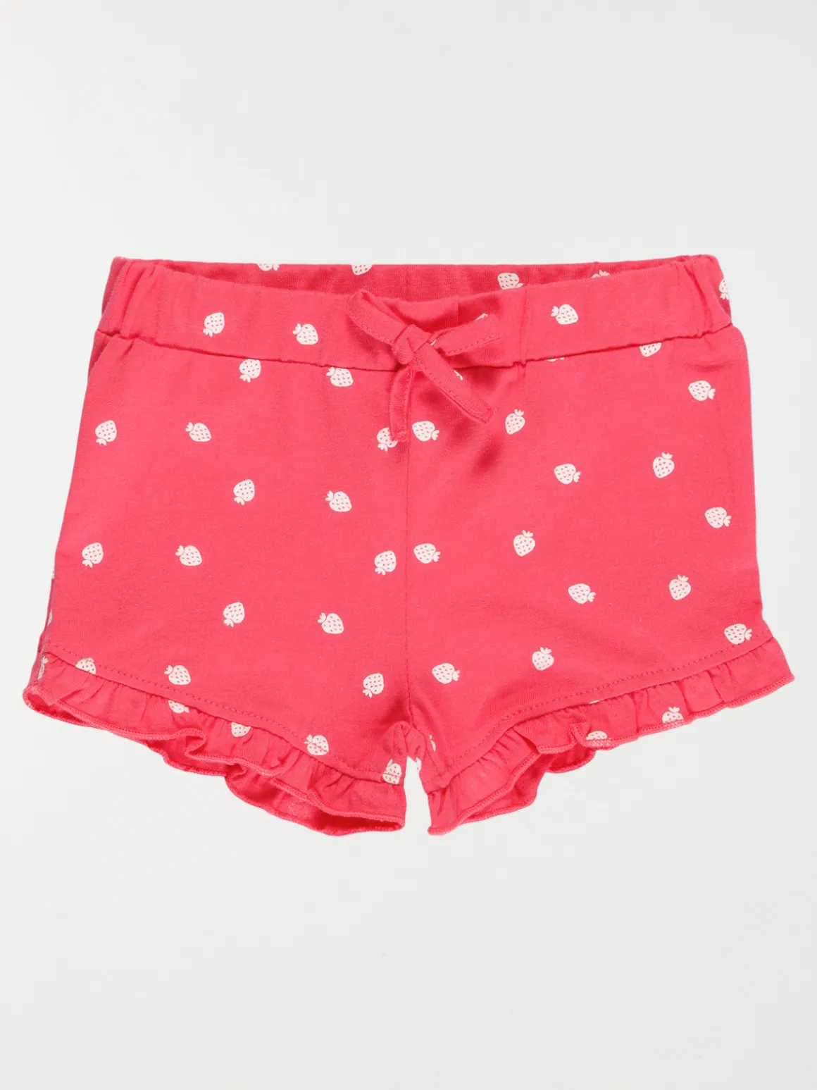 Short basique motif fraise fille (3-36M)