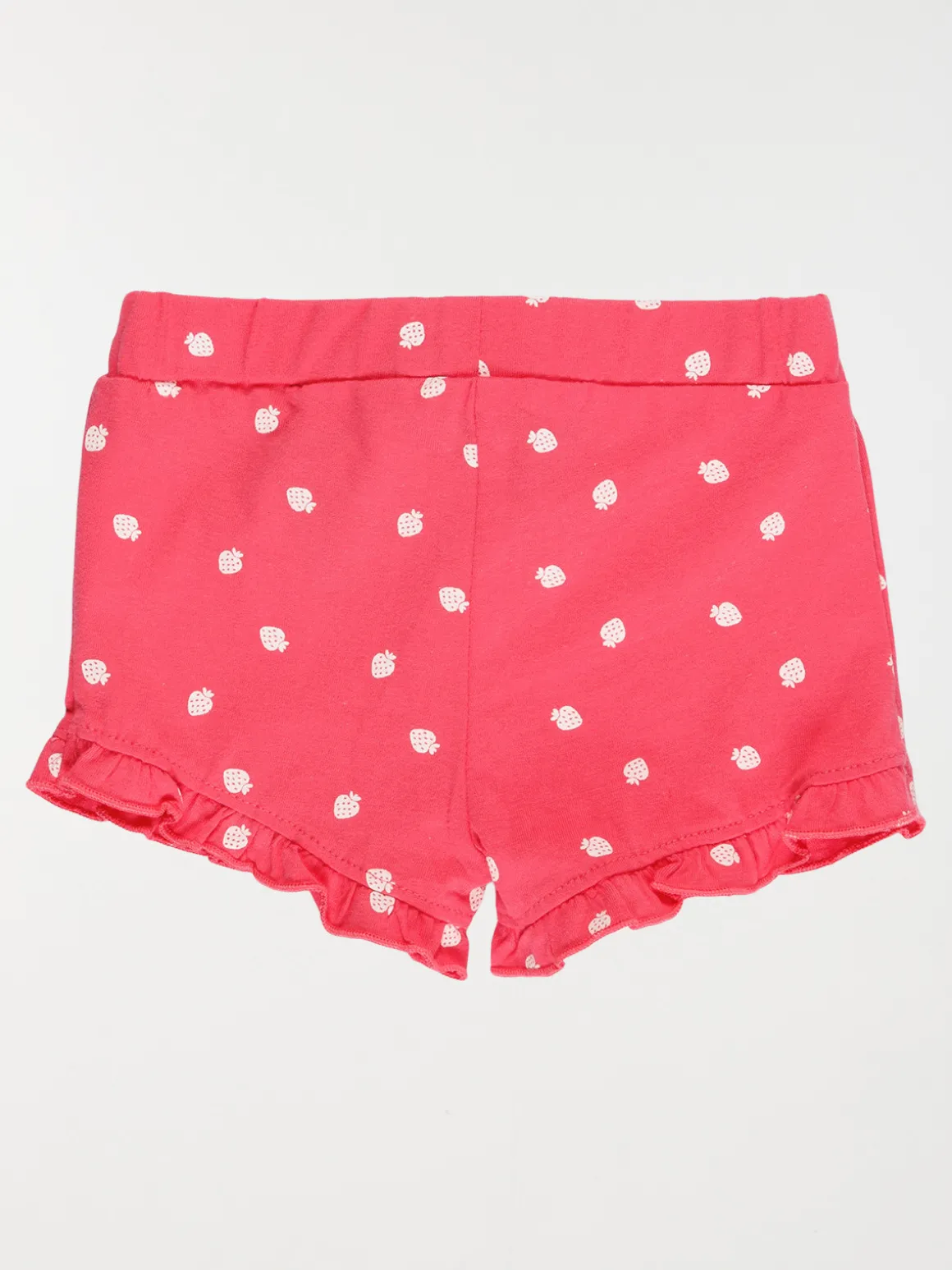 Short basique motif fraise fille (3-36M)