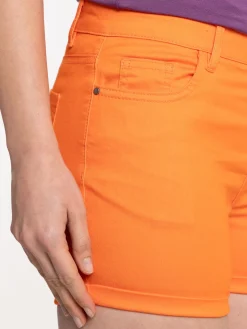 Short basique orange vif femme