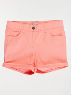 Short basique rose bonbon fille (3-12A)