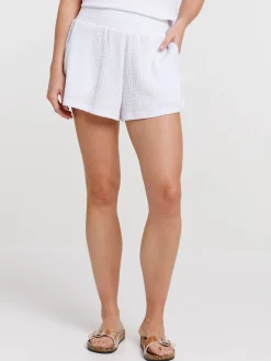 Short coloris blanc femme