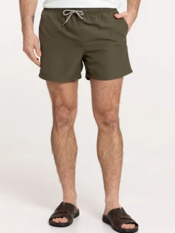 Short de bain kaki homme