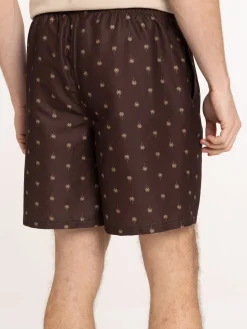 Short de bain motif palmier homme