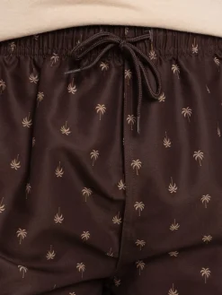 Short de bain motif palmier homme
