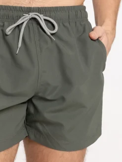 Short de bain olive homme