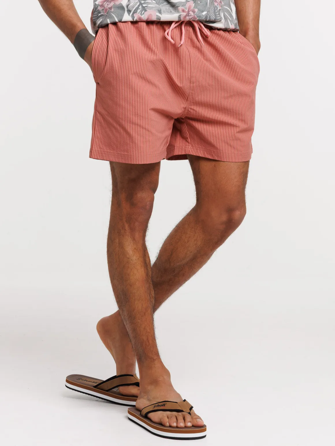 Short de bain rose sauvage homme