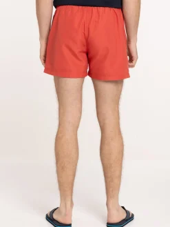 Short de bain rouge brûlé homme